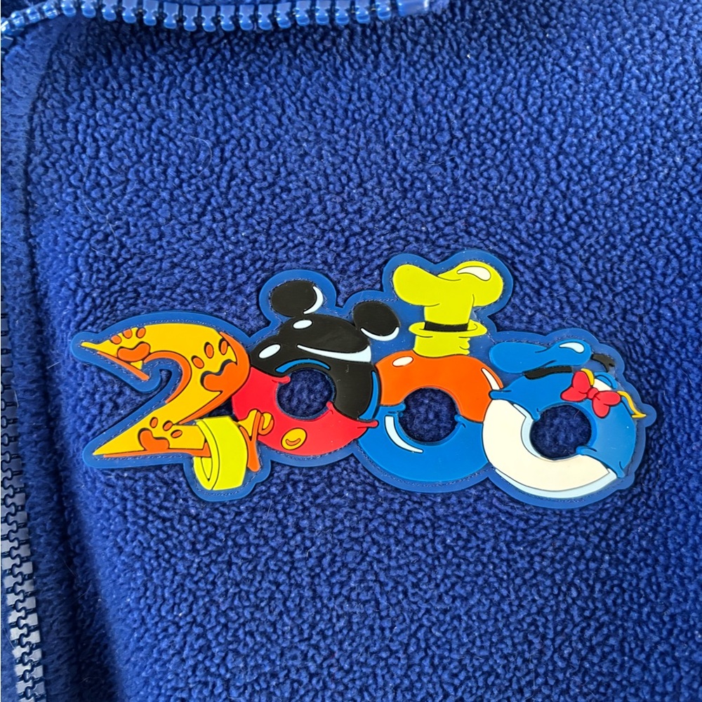 Disney Vintage 2000 Blue Fleece Pullover - Picture 2 of 7